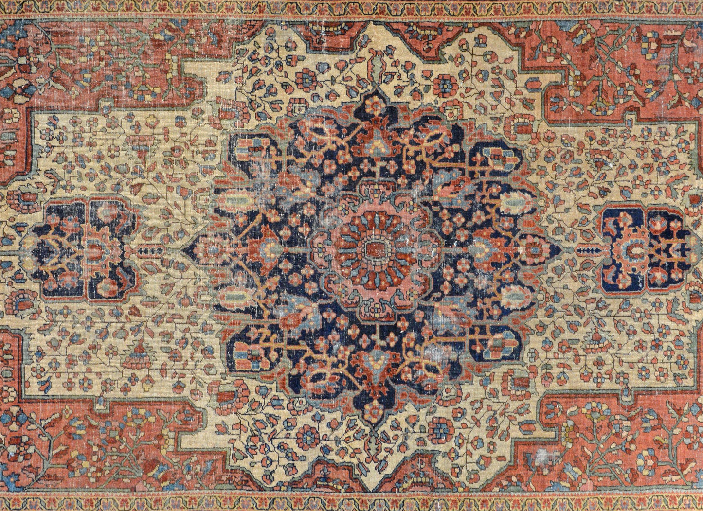 Amazing Early 20th Century Sarouk Farahan Rug For Sale