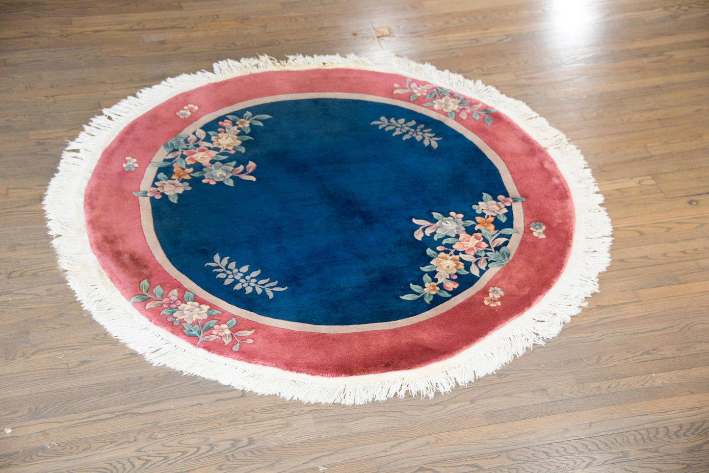 Round Chinese Art Deco Rug For Sale