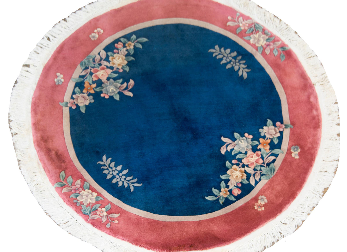 Round Chinese Art Deco Rug For Sale