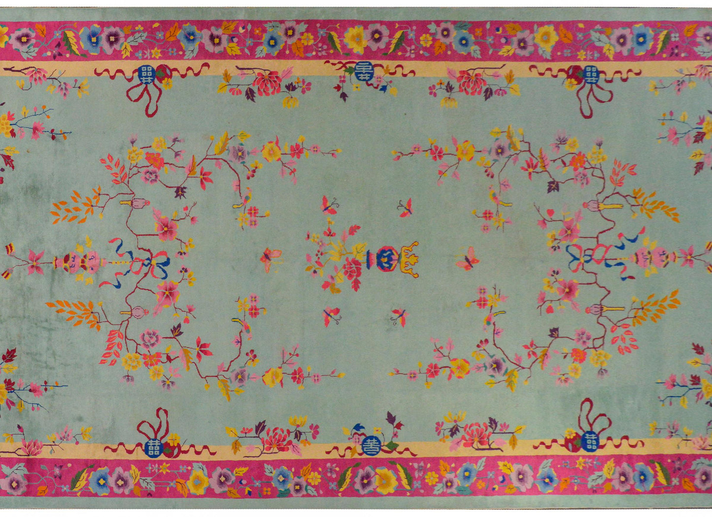 Brilliant Chinese Art Deco Rug For Sale