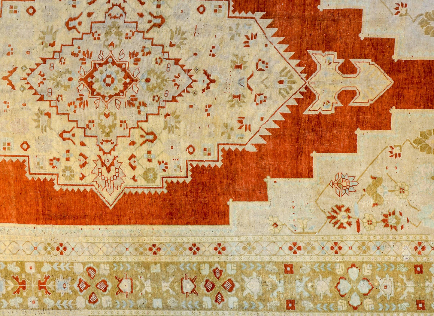 Amazing Vintage Turkish Oushak Rug For Sale