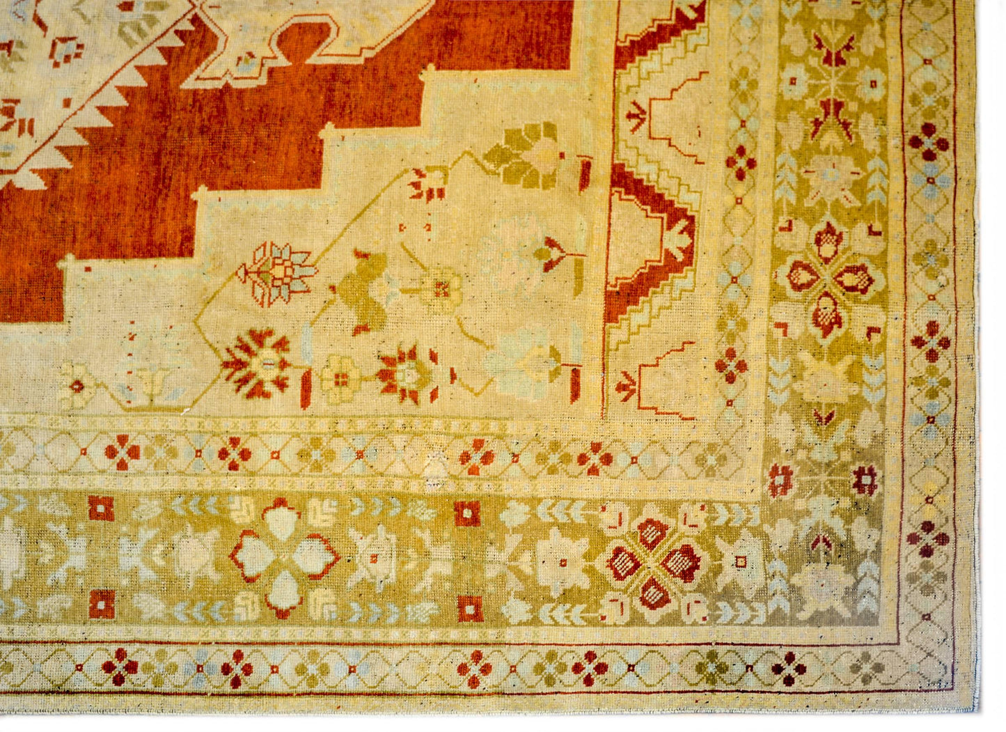 Amazing Vintage Turkish Oushak Rug For Sale