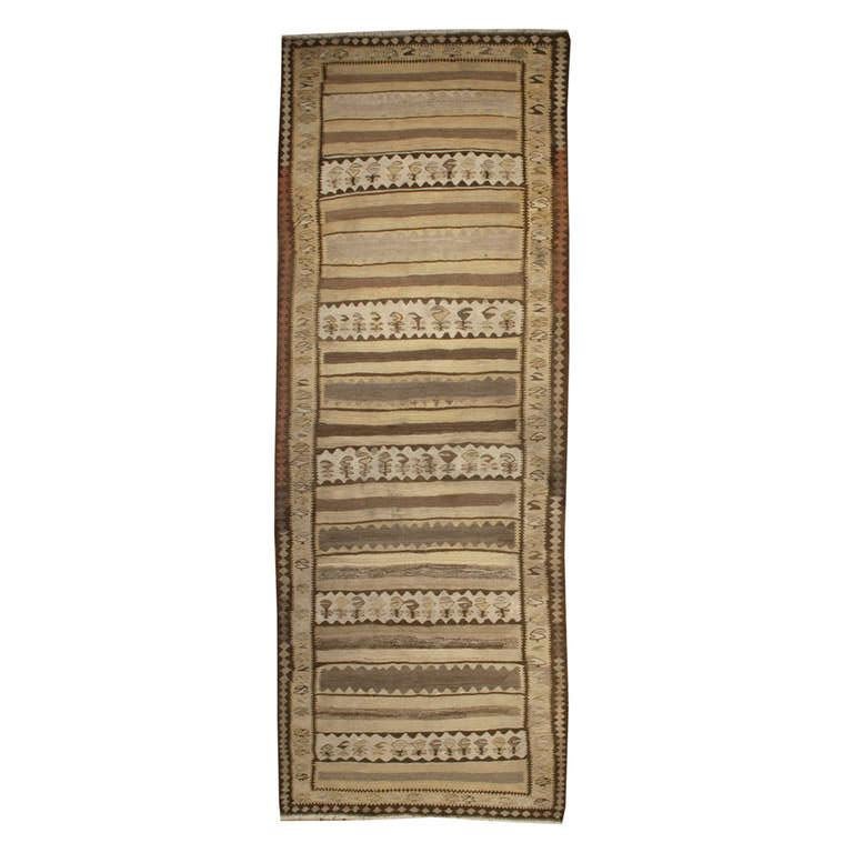 Early 20th Century Persian Kilim Runner For Sale