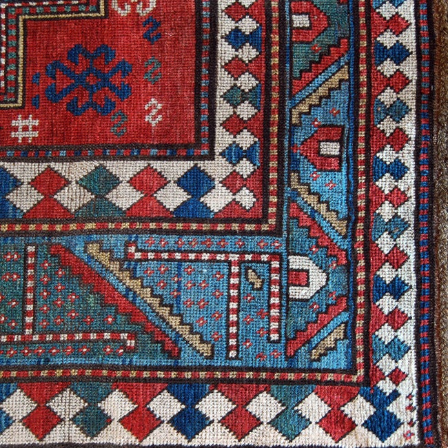 19th Century Kazak Carpet For Sale