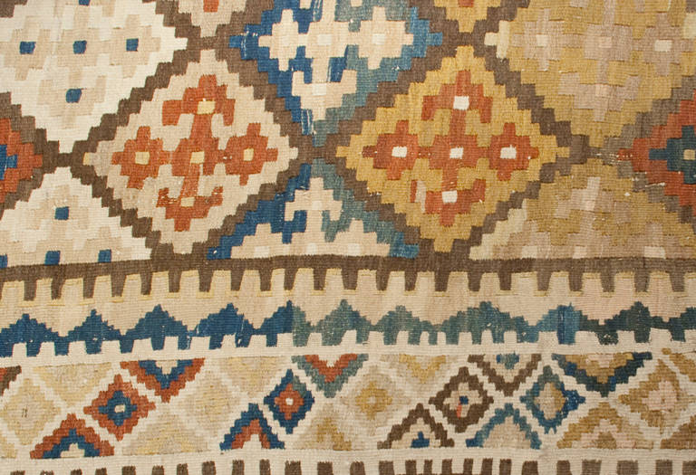 Early 20th Century Shiraz Kilim Runner For Sale