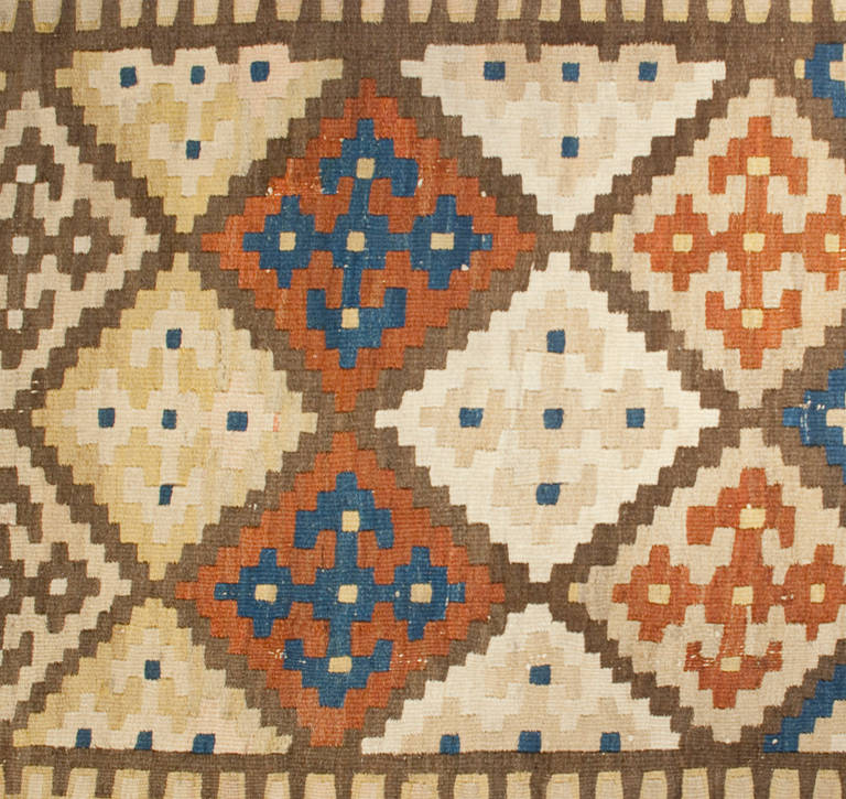 Early 20th Century Shiraz Kilim Runner For Sale