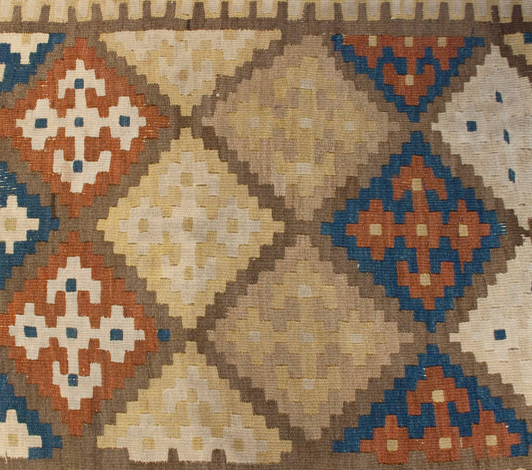 Early 20th Century Shiraz Kilim Runner For Sale