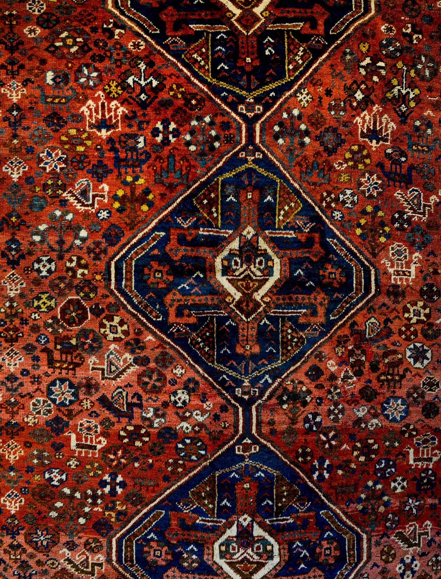 Outstanding Early 20th Century Ghashghaei Rug For Sale