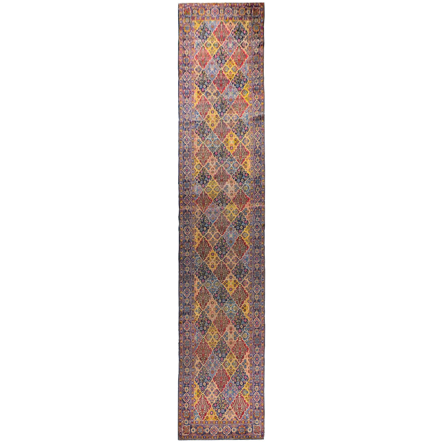 Whimsical Early 20th Century Yazd Runner For Sale