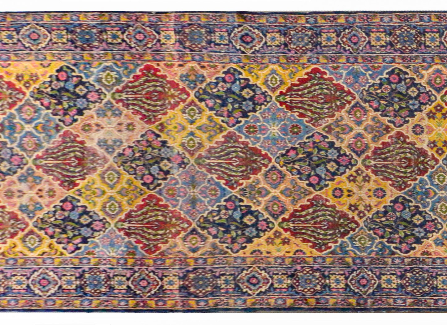 Whimsical Early 20th Century Yazd Runner For Sale