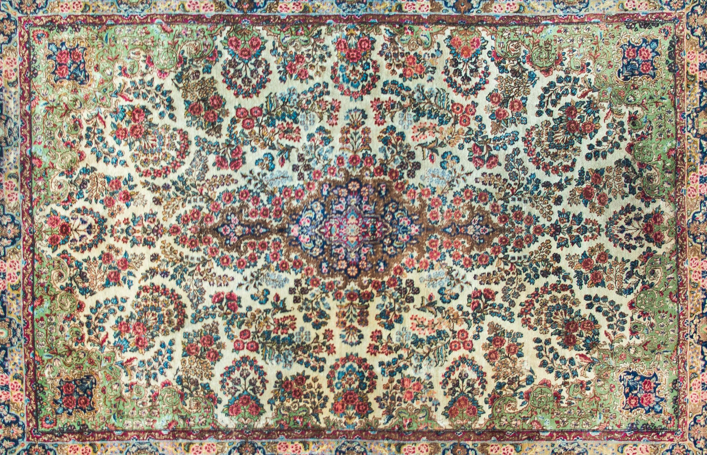 Early 20th Century Persian Kirman Rug For Sale