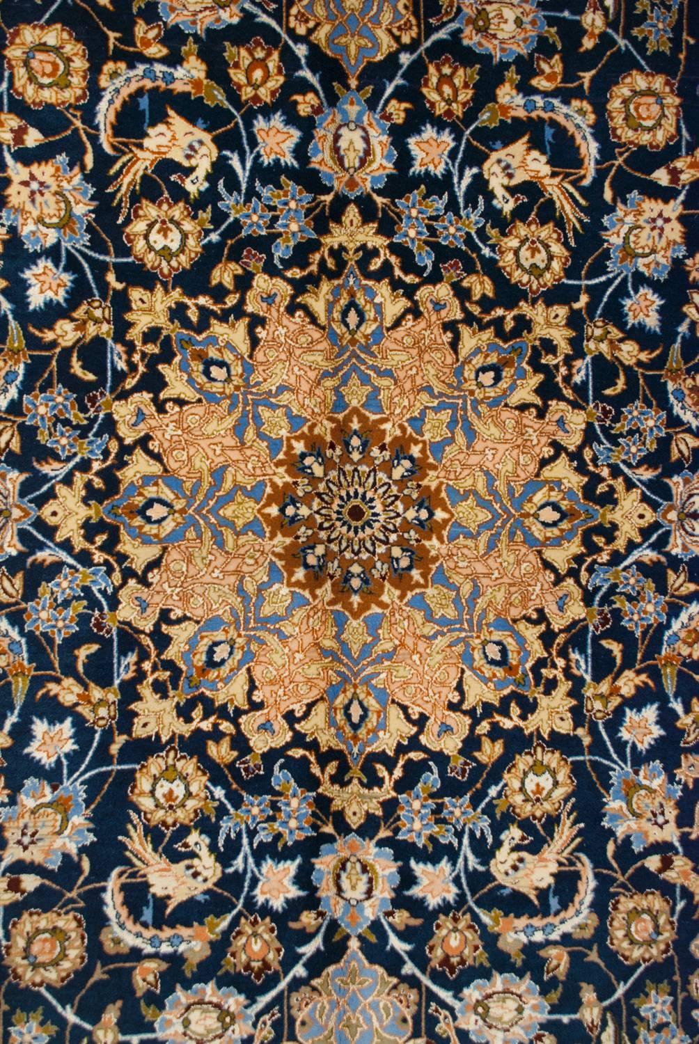 Whimsical Early 20th Century Isfahan Rug For Sale