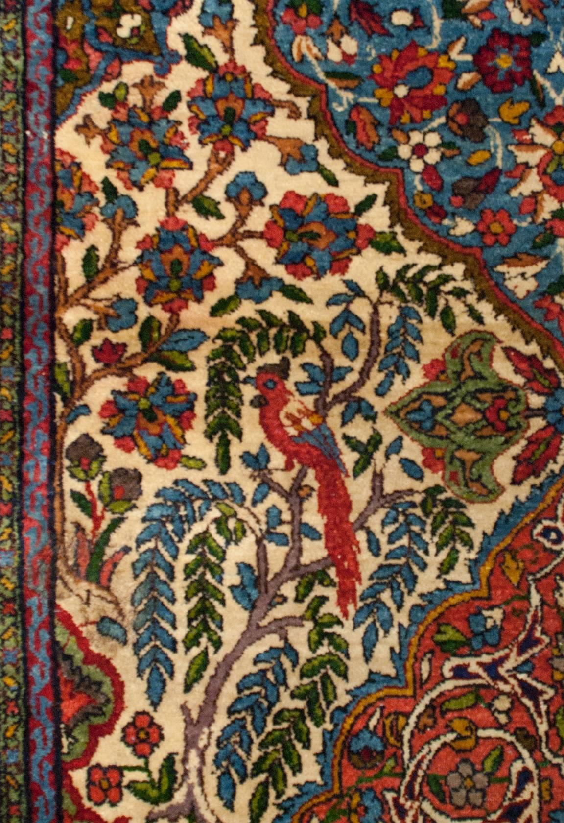 19th Century Yazd Rug For Sale