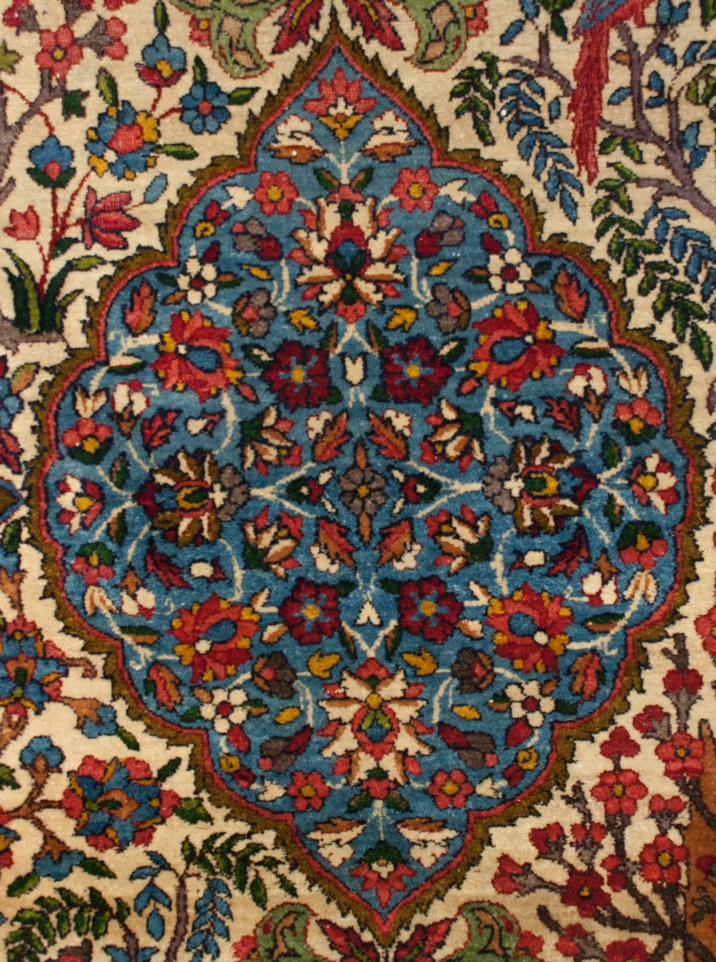19th Century Yazd Rug For Sale