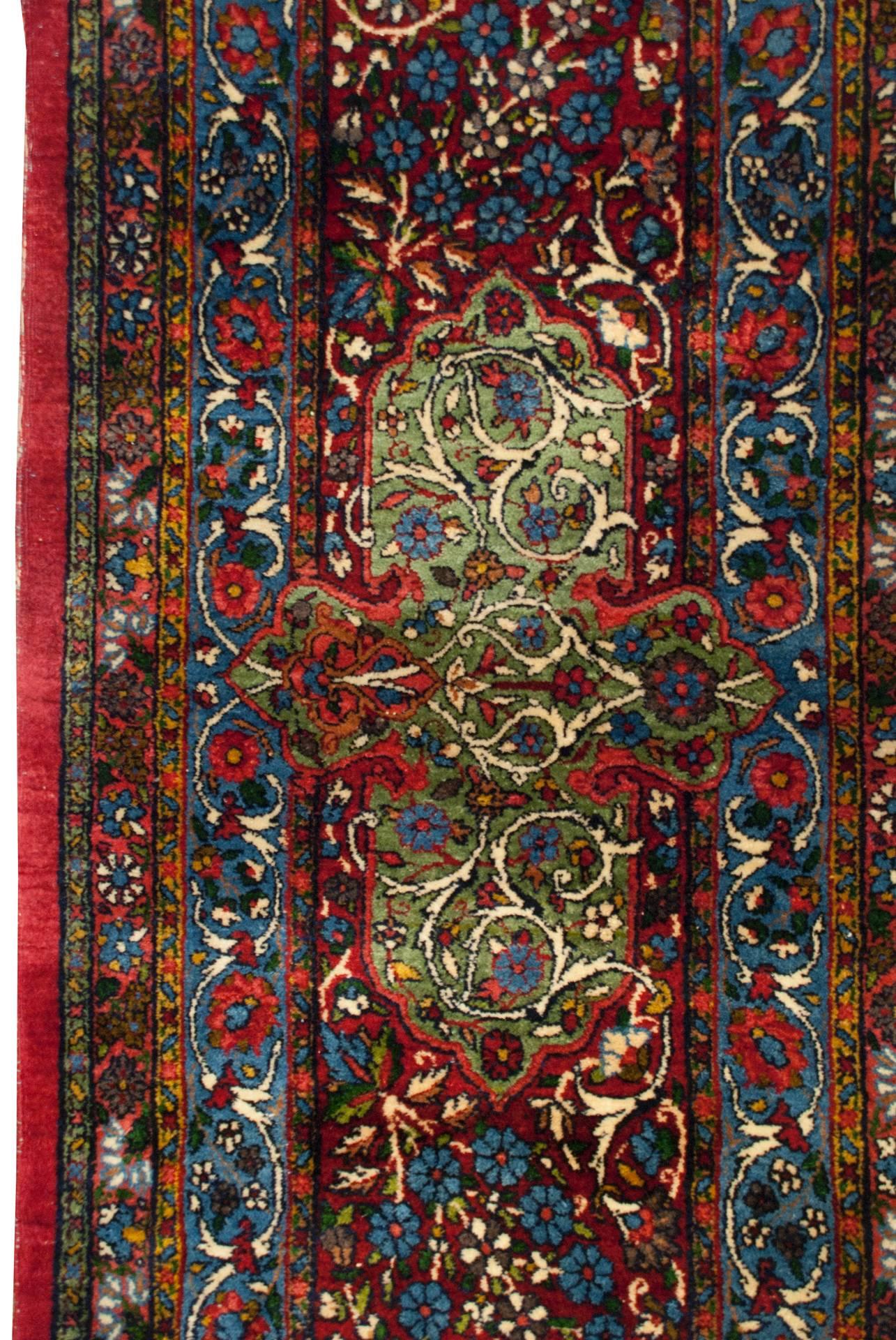19th Century Yazd Rug For Sale