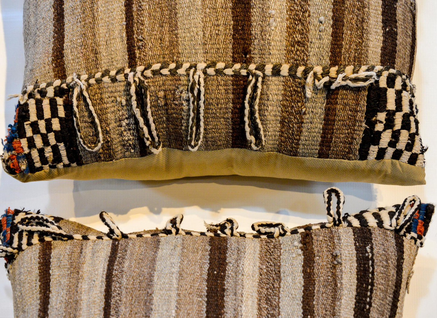 Pair of Early 20th Century Gabbeh Kilim Pillows For Sale
