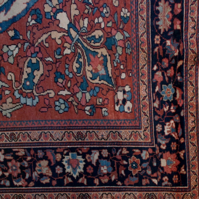 19th Century Saruk Farahan Carpet For Sale