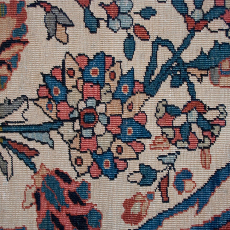 19th Century Saruk Farahan Carpet For Sale