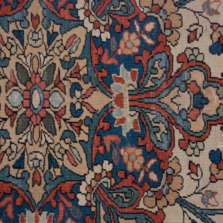 19th Century Saruk Farahan Carpet For Sale