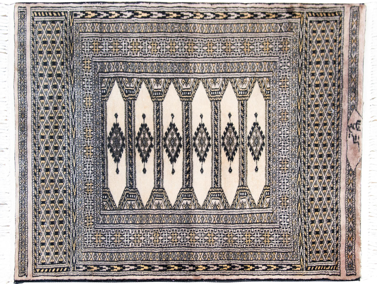 Vintage Pakistani Bokhara Rug For Sale