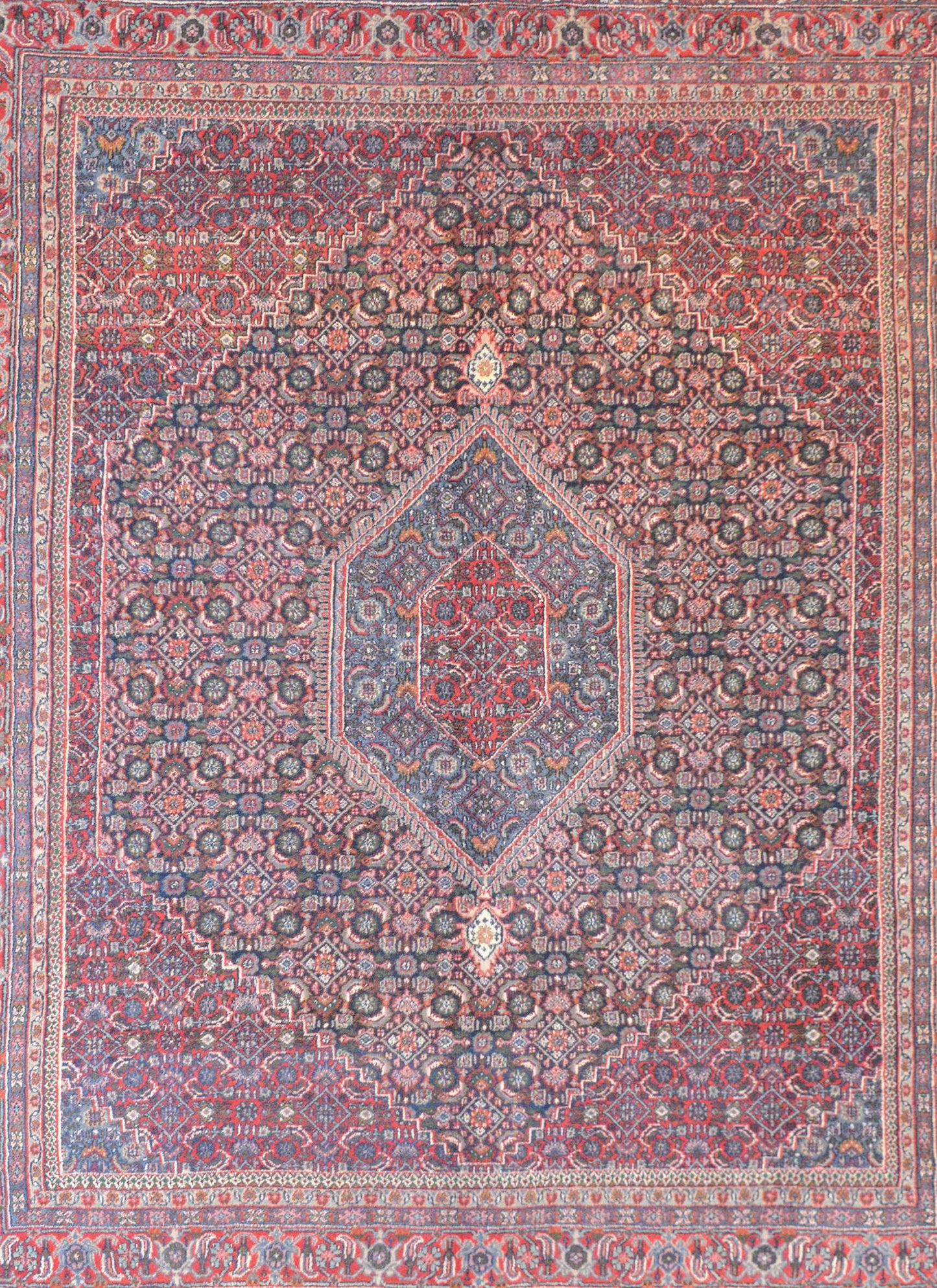 Vintage Indian Bidhar Rug For Sale