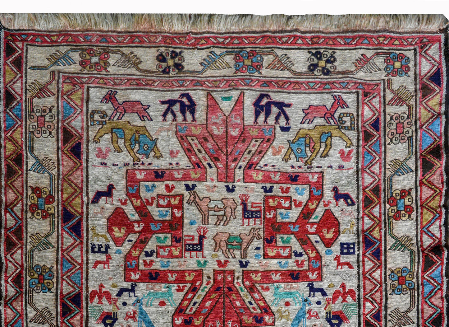 Gorgeous Vintage Soumak Rug For Sale