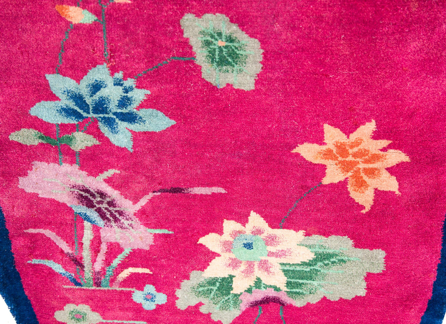 Early 20th Century Oval Chinese Art Deco Rug For Sale