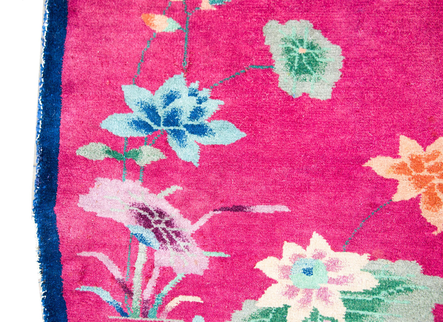 Early 20th Century Oval Chinese Art Deco Rug For Sale