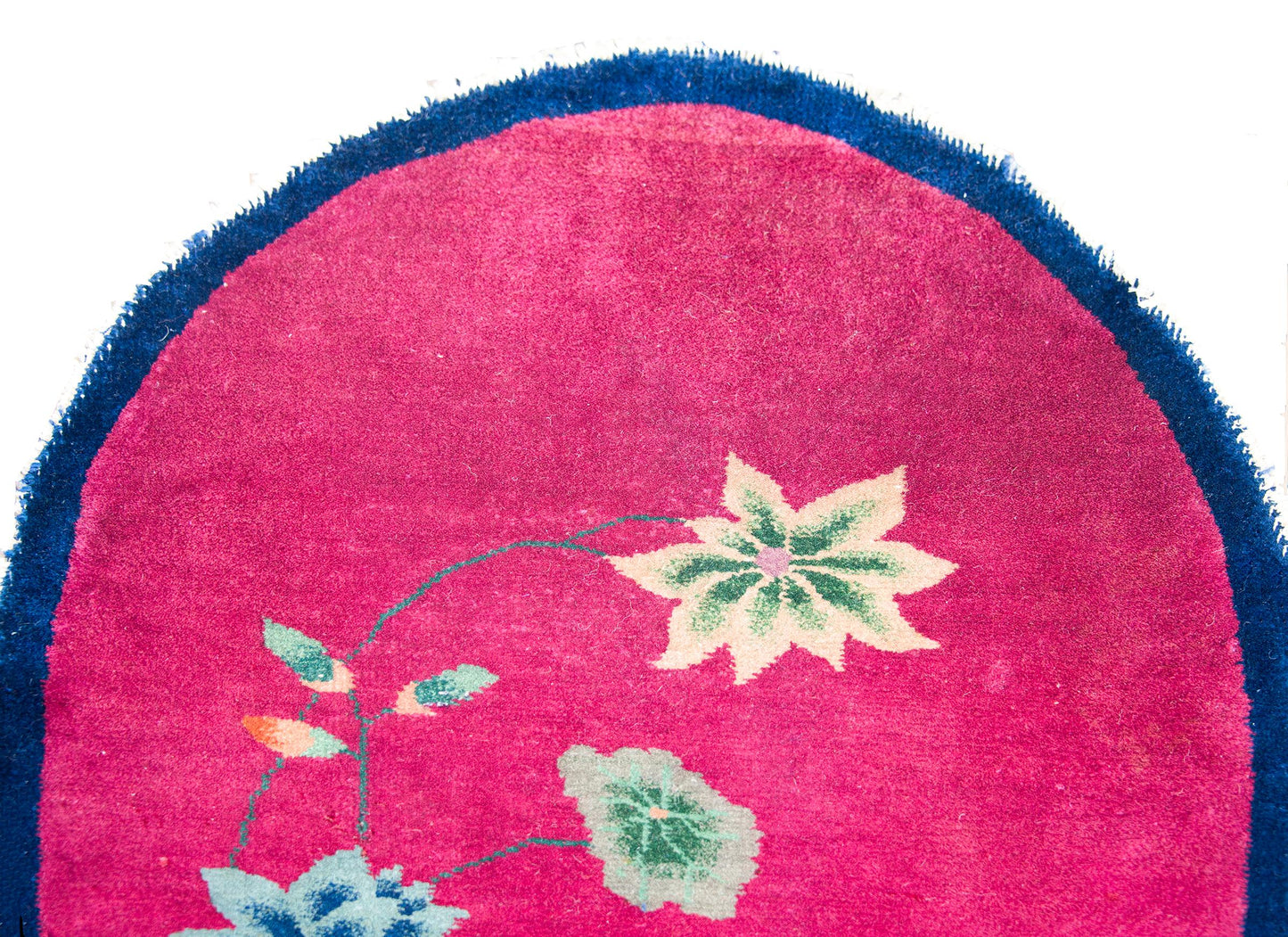 Early 20th Century Oval Chinese Art Deco Rug For Sale