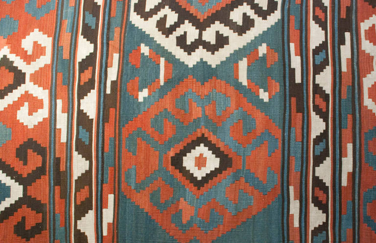 19th Century Shirvan Kilim For Sale