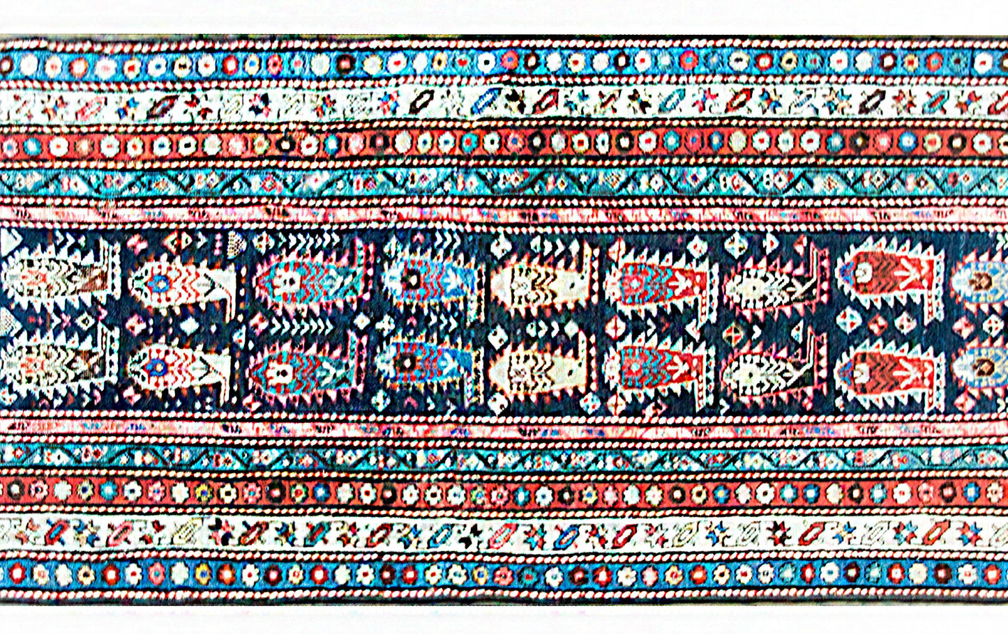 Early 20th Century Persian Ganjeh Rug For Sale