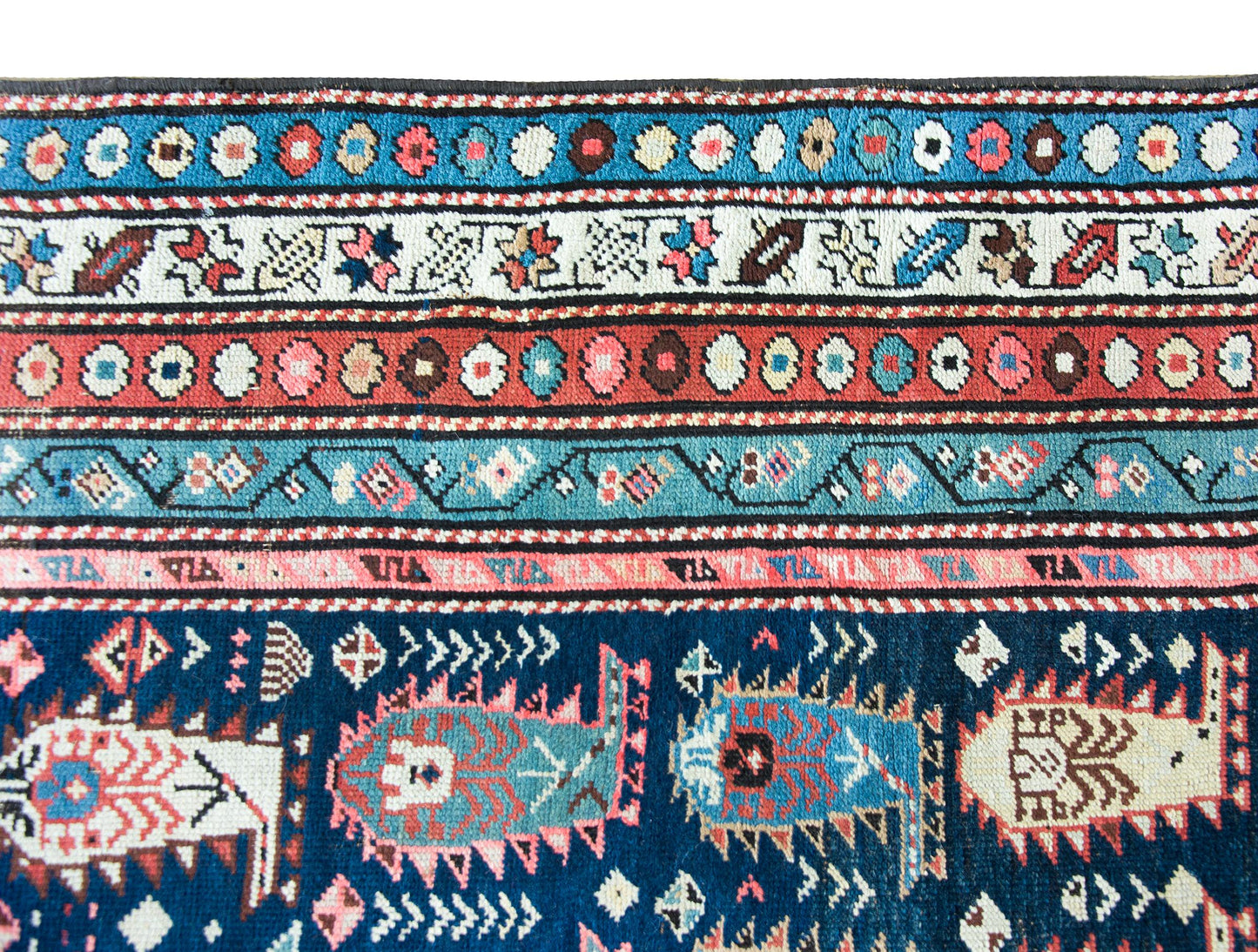 Early 20th Century Persian Ganjeh Rug For Sale