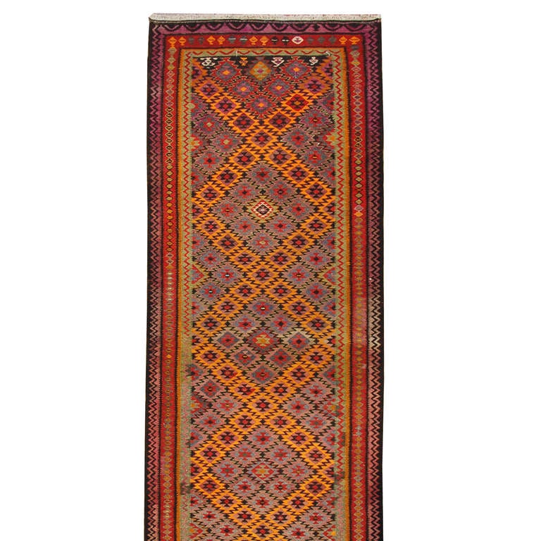Early 20th Century Persian Kilim Runner For Sale