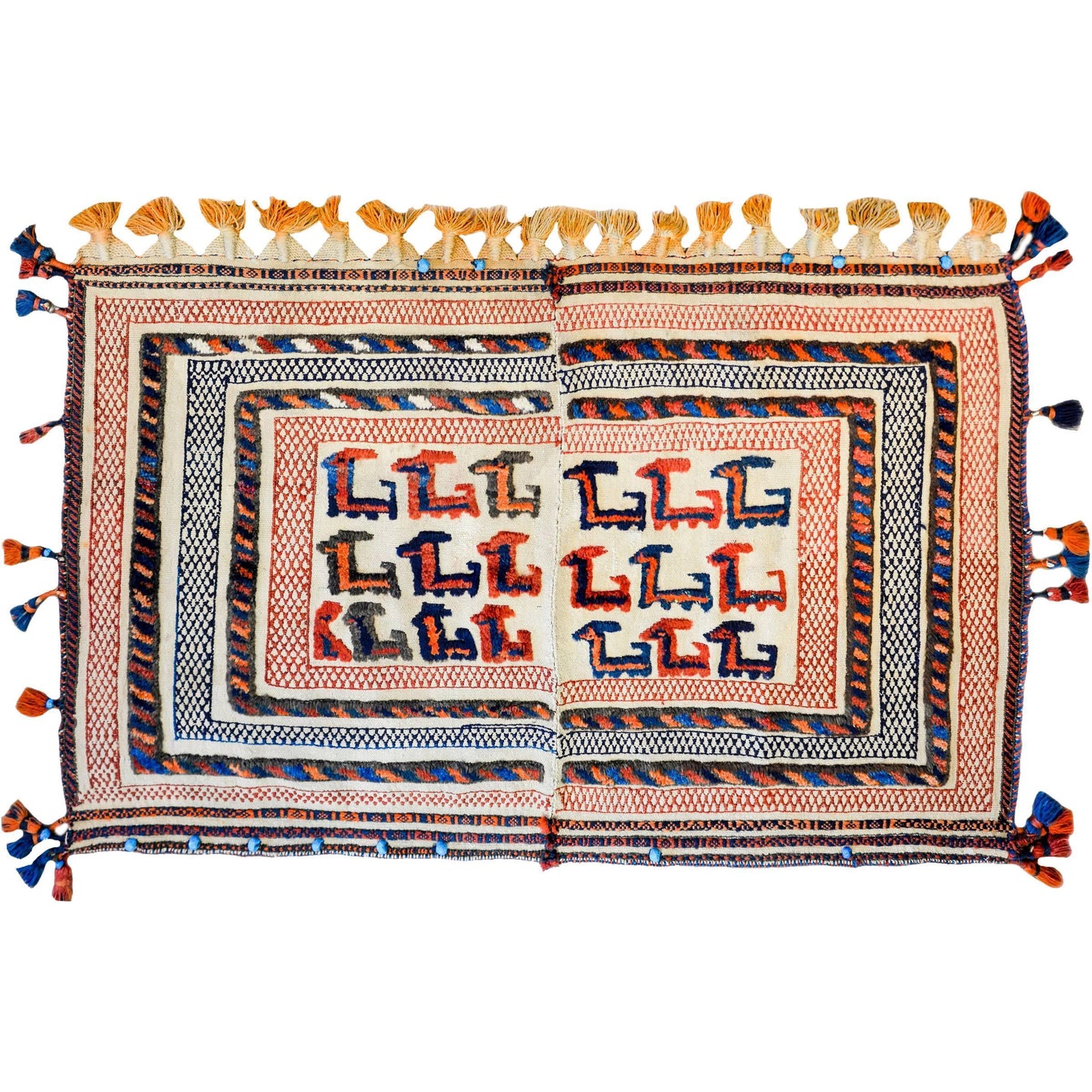 Whimsical 20th Century Afshar Horse Blanket For Sale