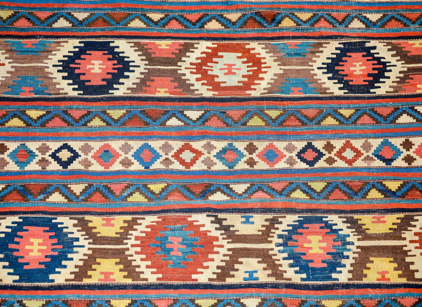 Extraordinary Early 20th Century Shirvan Kilim Rug For Sale