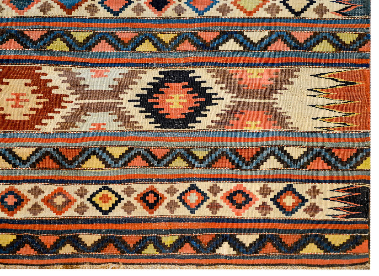 Extraordinary Early 20th Century Shirvan Kilim Rug For Sale