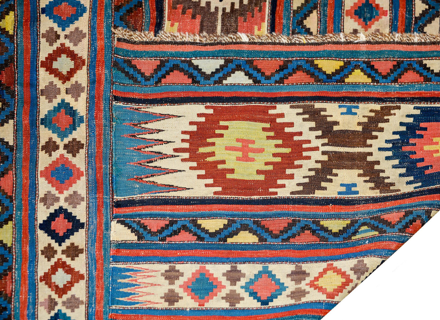 Extraordinary Early 20th Century Shirvan Kilim Rug For Sale