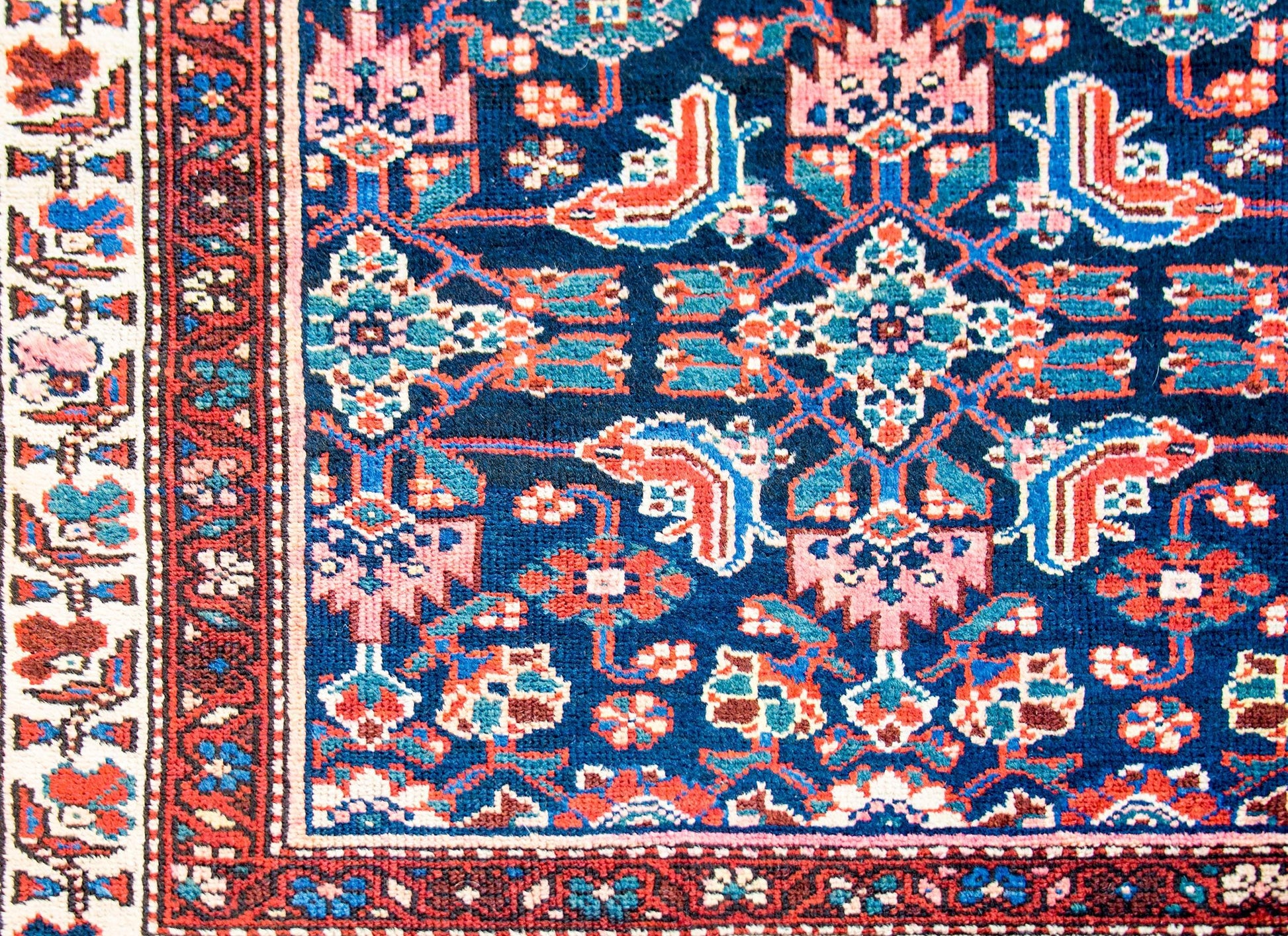 Early 20th Century Herati Hamadan Rug For Sale