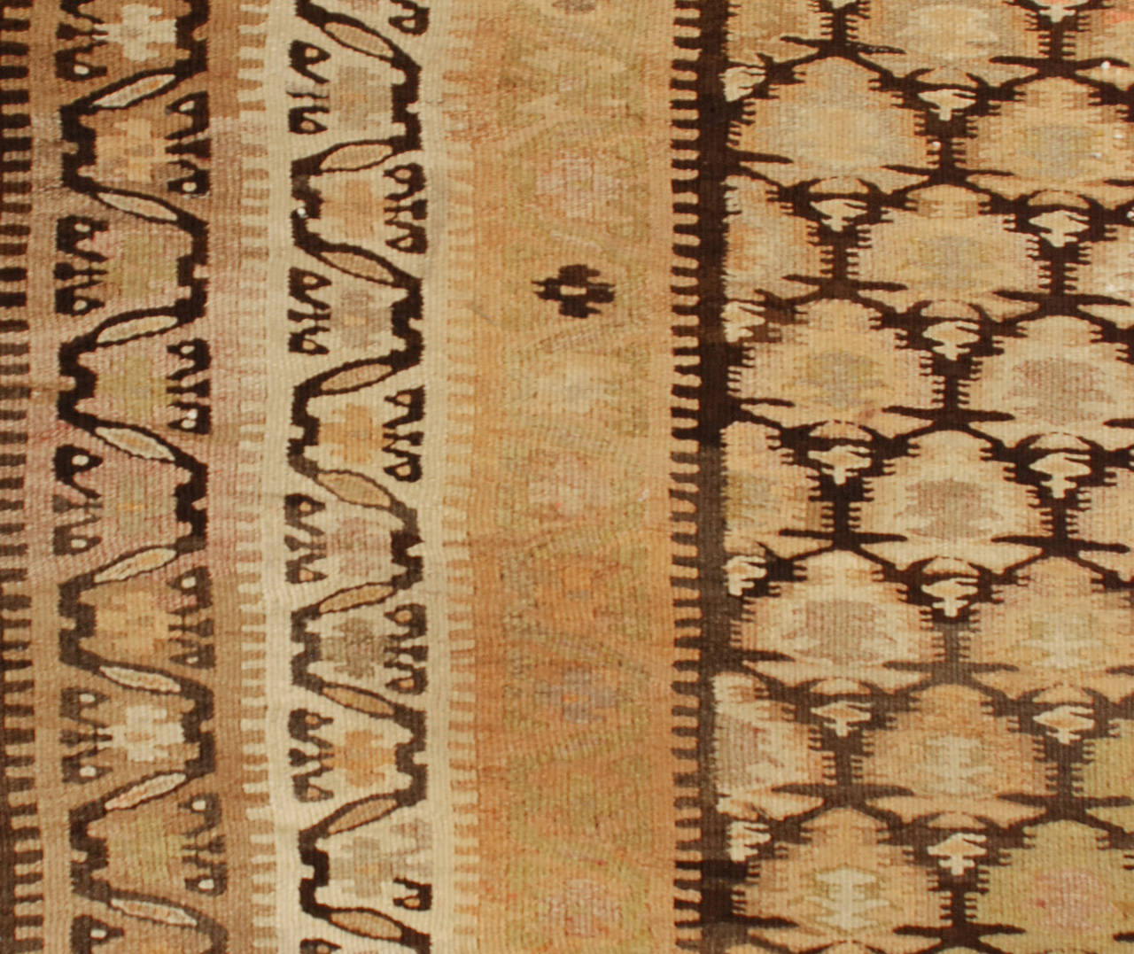 Early 20th Century Qazvin Kilim Runner For Sale