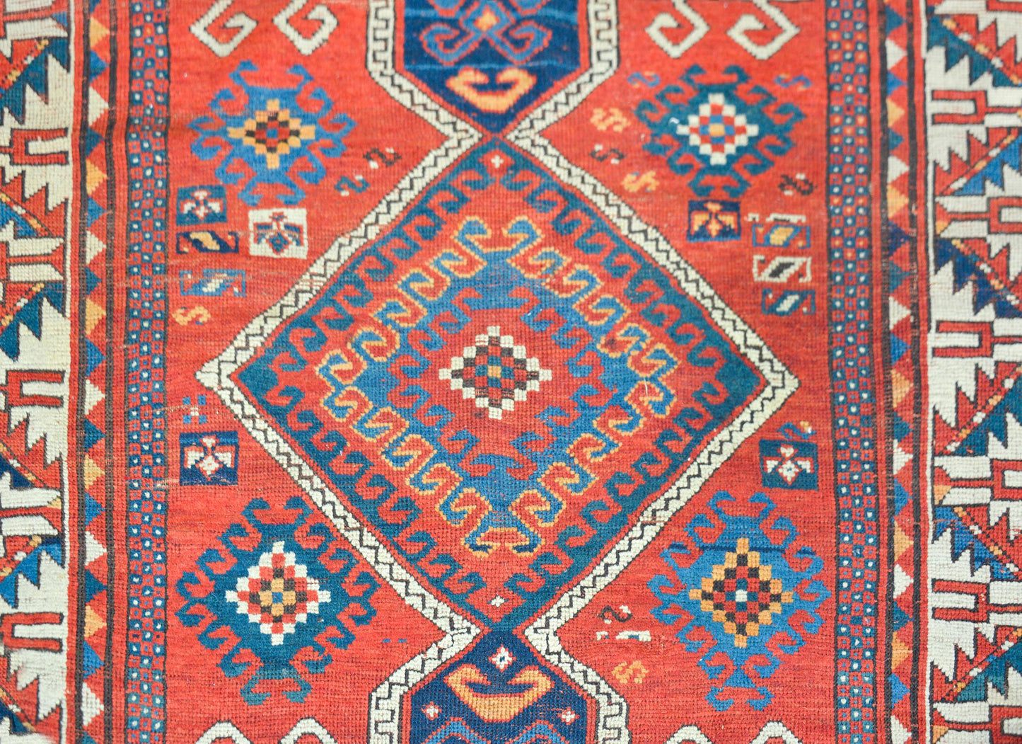 Early 20th Century Persian Kazak Rug For Sale