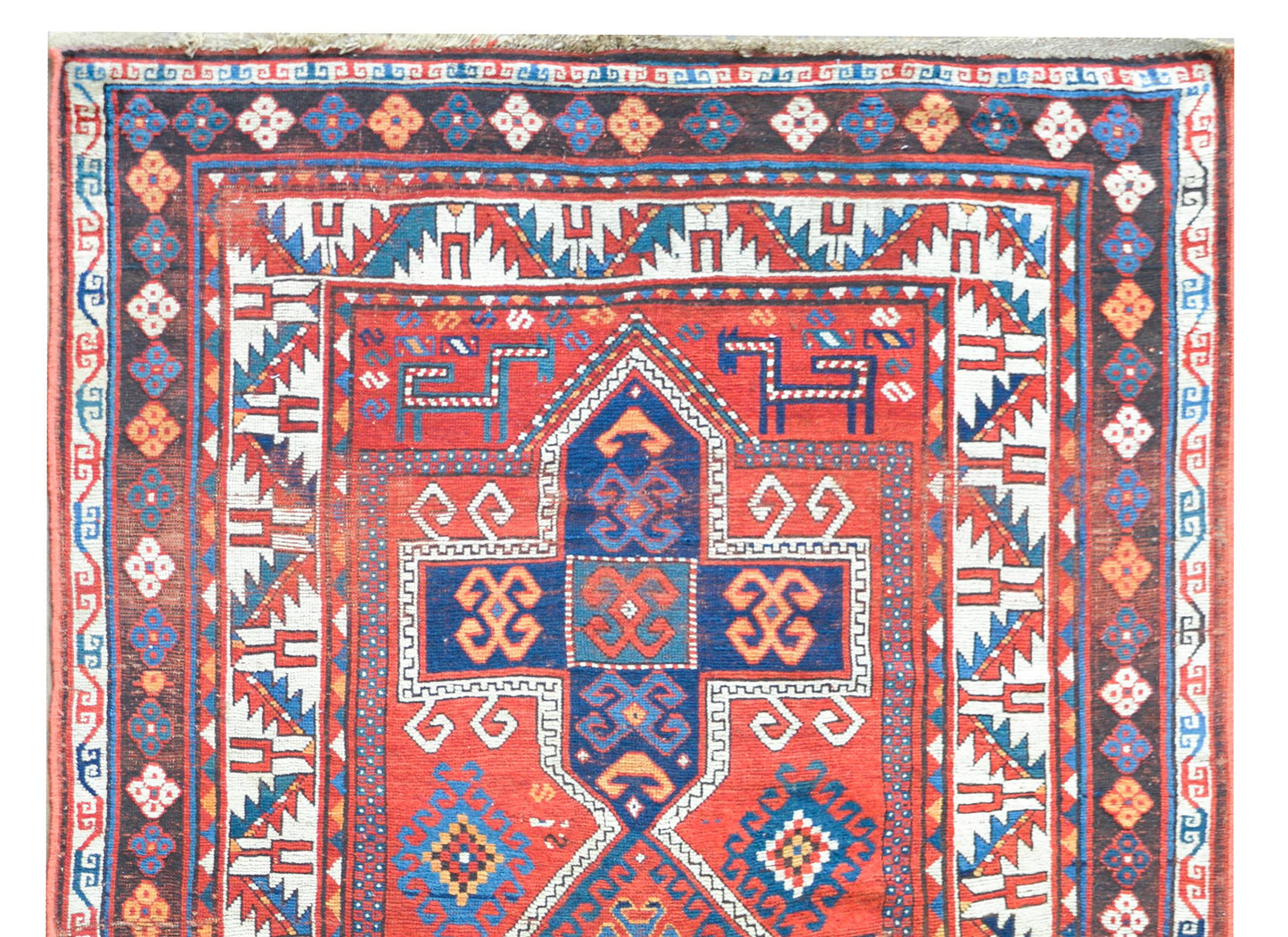 Early 20th Century Persian Kazak Rug For Sale