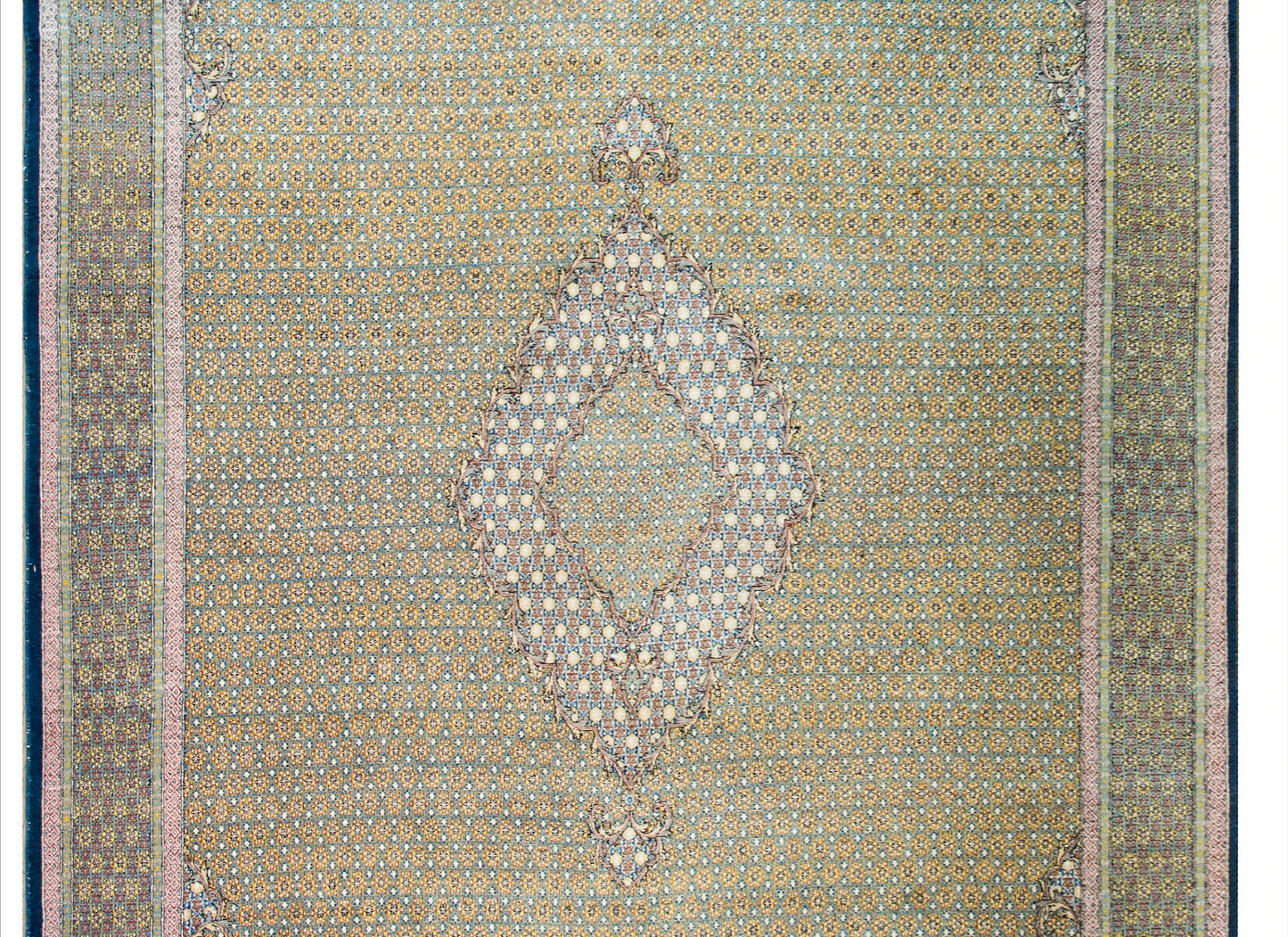 Vintage Persian Qum Rug For Sale