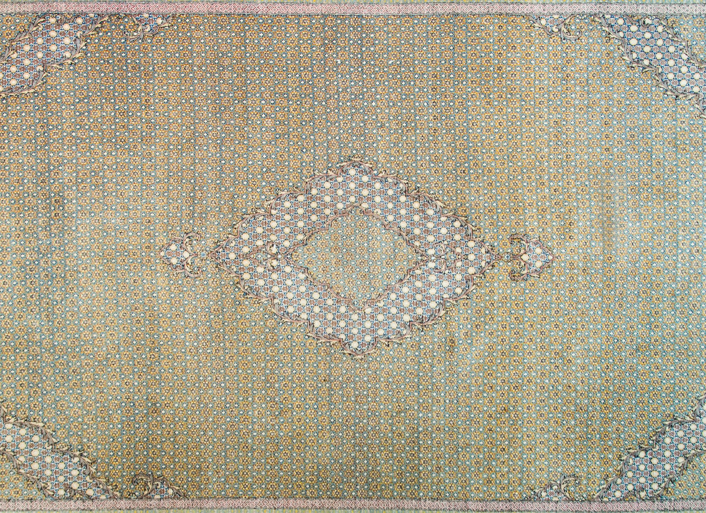Vintage Persian Qum Rug For Sale