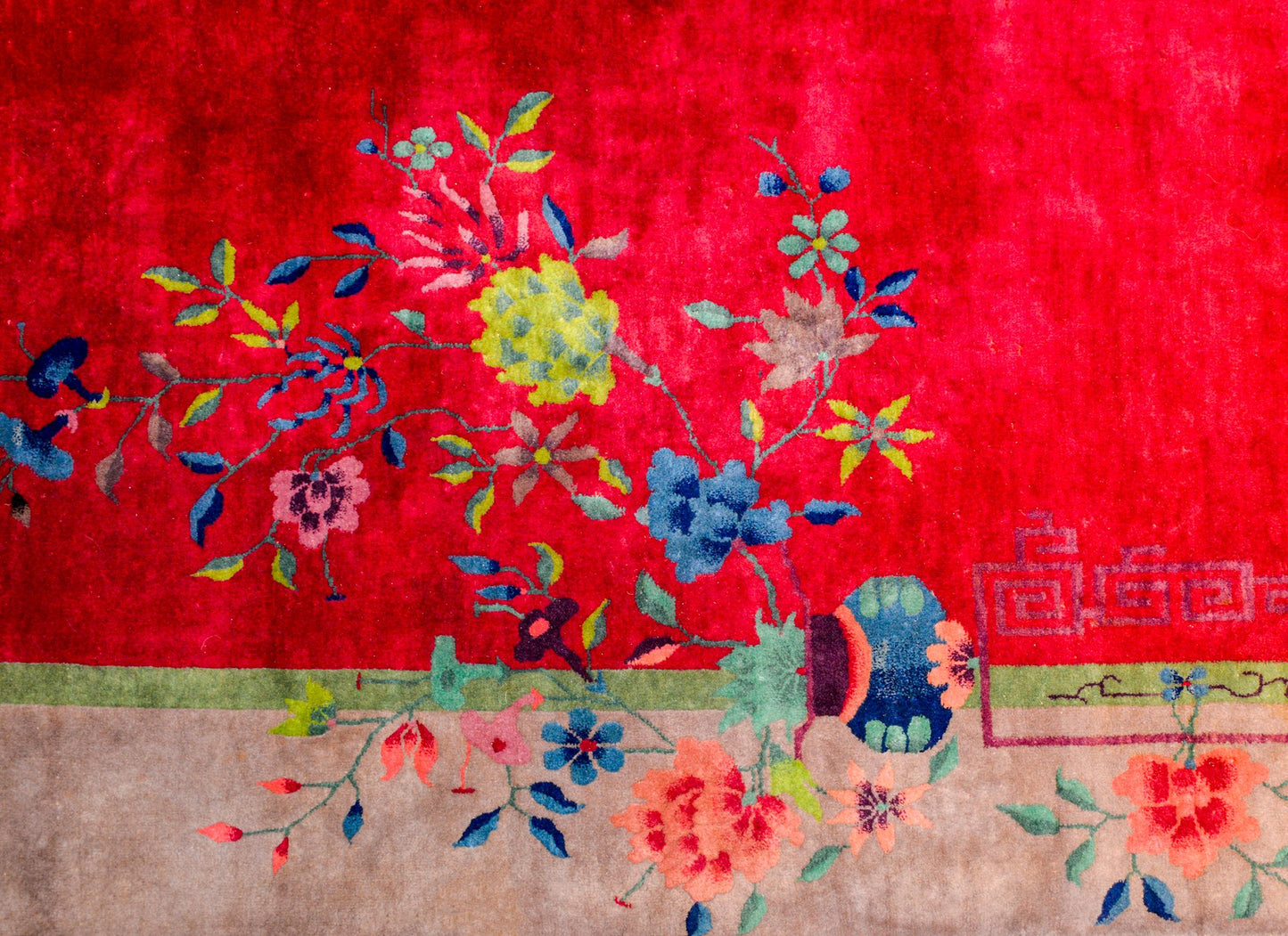 Brilliant Chinese Art Deco Rug For Sale