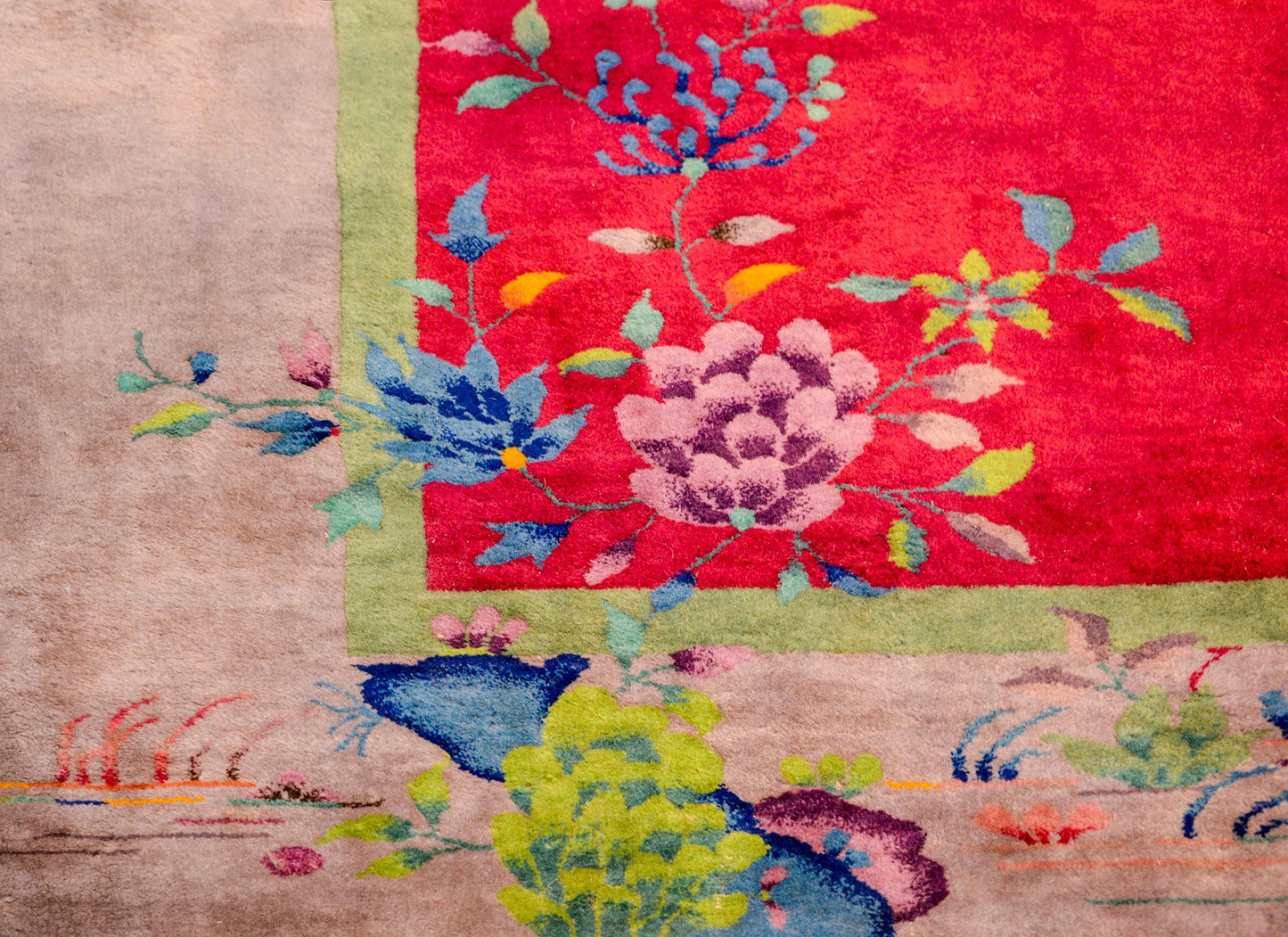 Brilliant Chinese Art Deco Rug For Sale