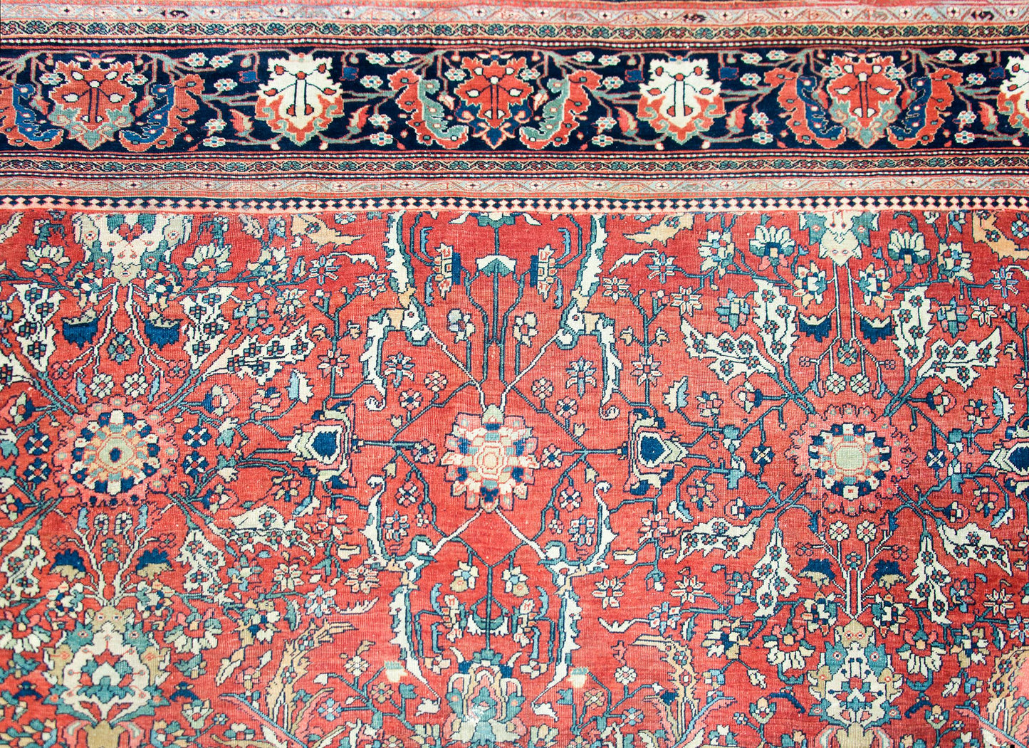 Late 19th Century Persian Sarouk Farahan Rug For Sale
