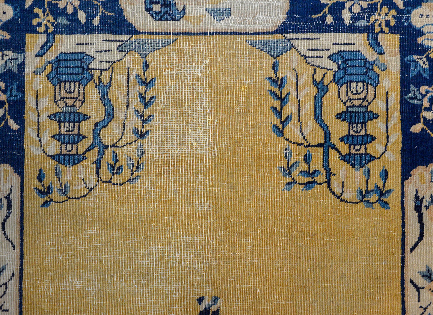 Wonderfully Distressed Chinese Art Deco Rug For Sale