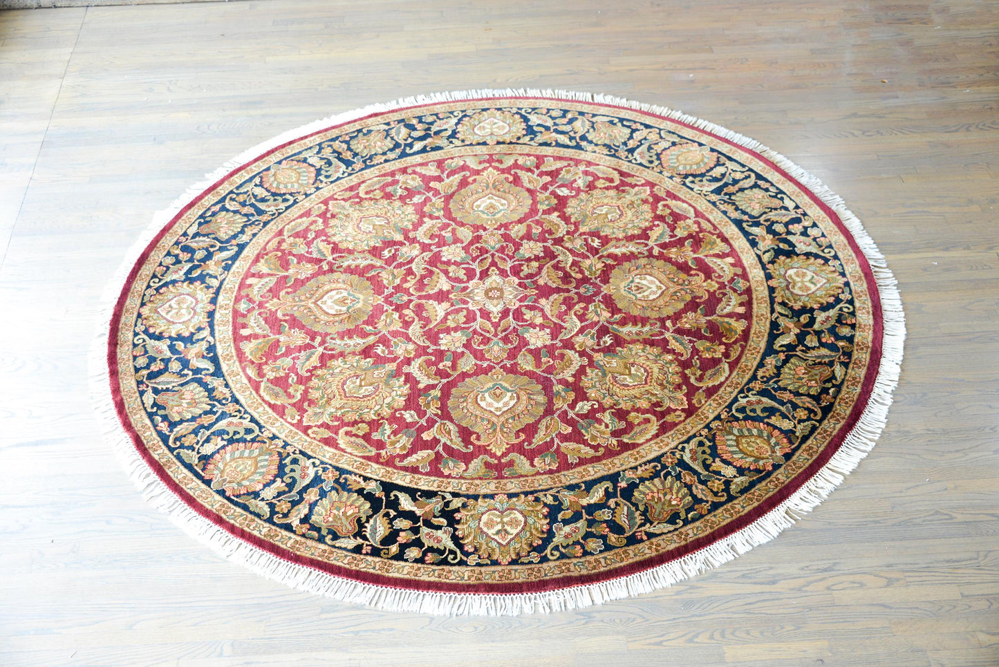 Indian Tabriz-Style Round Rug For Sale