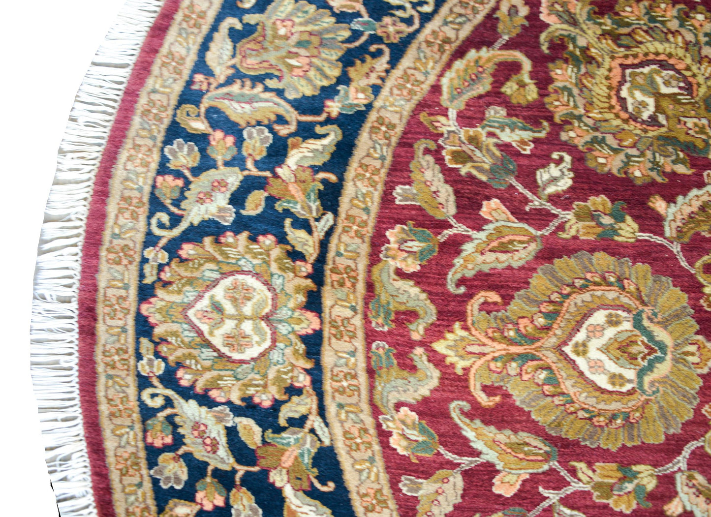 Indian Tabriz-Style Round Rug For Sale
