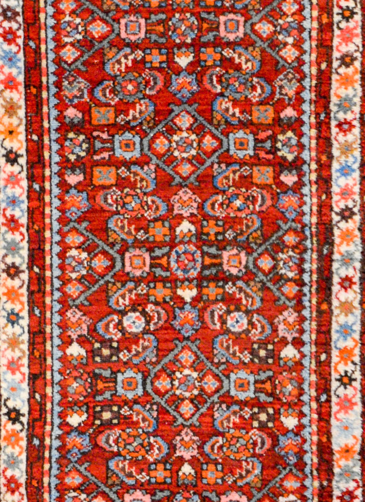 Beautiful Early 20th Century Dargazin Herati Runner For Sale